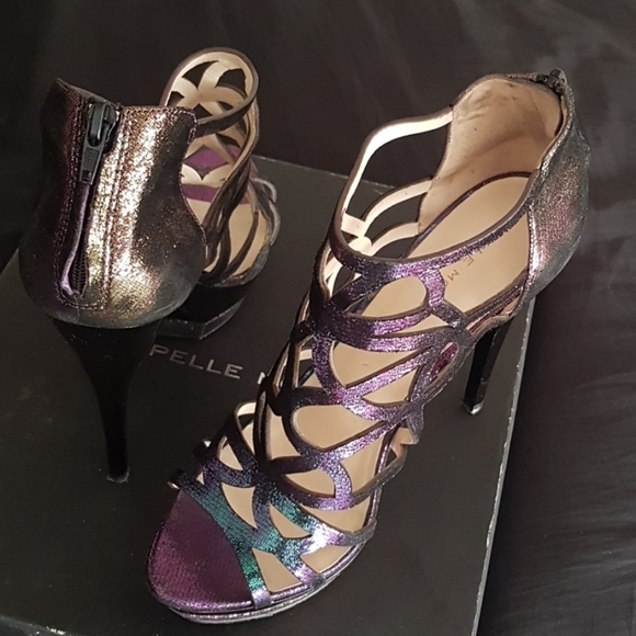 Pelle Moda Iridescent Platform Sandals Size 8.5 - Picture 4 of 7